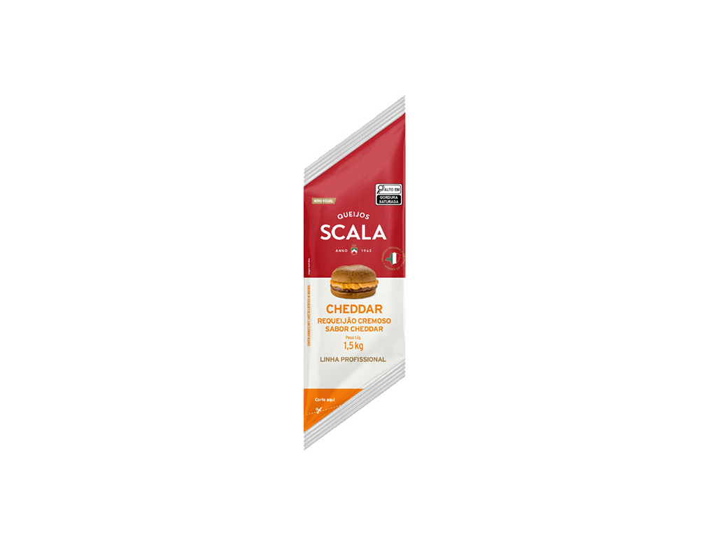 REQUEIJÃO SABOR CHEDDAR SCALA 1,5 KG (CX 12 BIS)